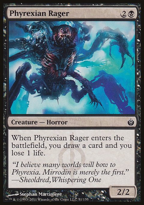 Phyrexian Rager, Mirrodin Besieged #51, Magic: The Gathering card