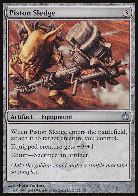 Piston Sledge, Mirrodin Besieged #124, Magic: The Gathering card