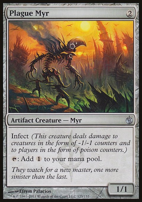 Plague Myr, Mirrodin Besieged #125, Magic: The Gathering card