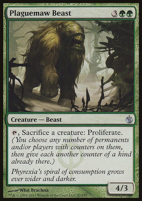 Plaguemaw Beast, Mirrodin Besieged #87, Magic: The Gathering card