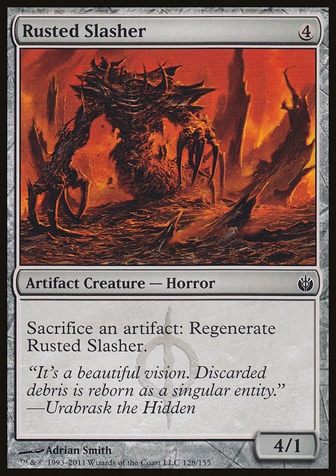 Rusted Slasher, Mirrodin Besieged #128, Magic: The Gathering card