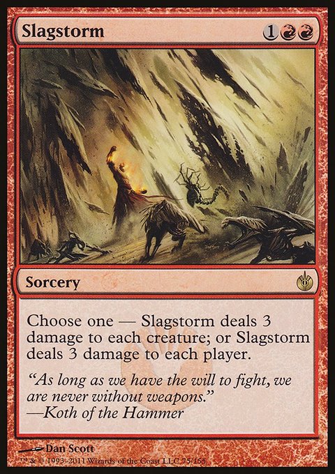 Slagstorm, Mirrodin Besieged #75, Magic: The Gathering card