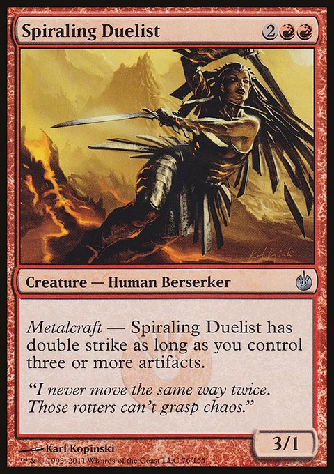 Spiraling Duelist, Mirrodin Besieged #76, Magic: The Gathering card
