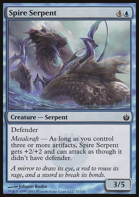 Spire Serpent, Mirrodin Besieged #32, Magic: The Gathering card