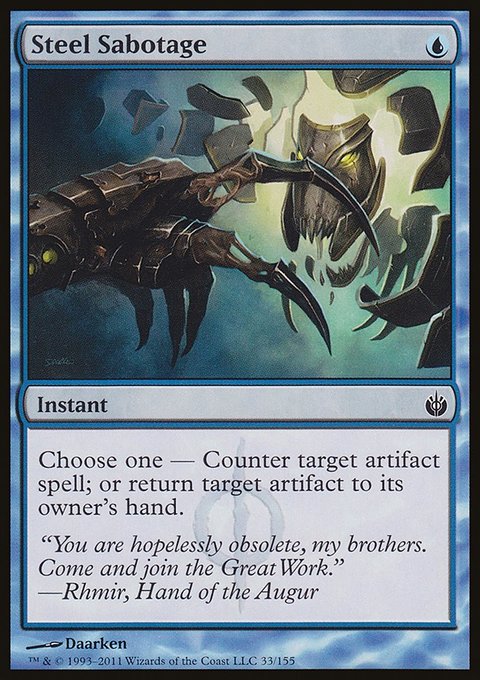 Steel Sabotage, Mirrodin Besieged #33, Magic: The Gathering card