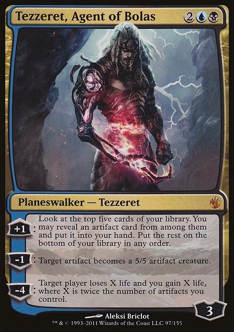 Tezzeret, Agent of Bolas, Mirrodin Besieged #97, Magic: The Gathering card