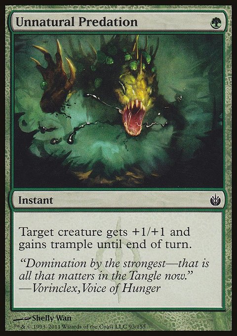 Unnatural Predation, Mirrodin Besieged #93, Magic: The Gathering card