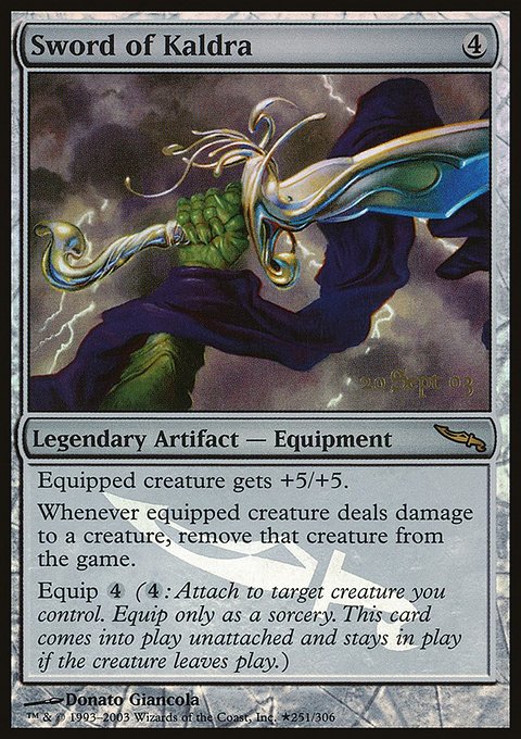 Sword of Kaldra, Mirrodin Promos #251★, Magic: The Gathering card