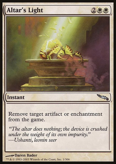Altar's Light, Mirrodin #1, Magic: The Gathering card
