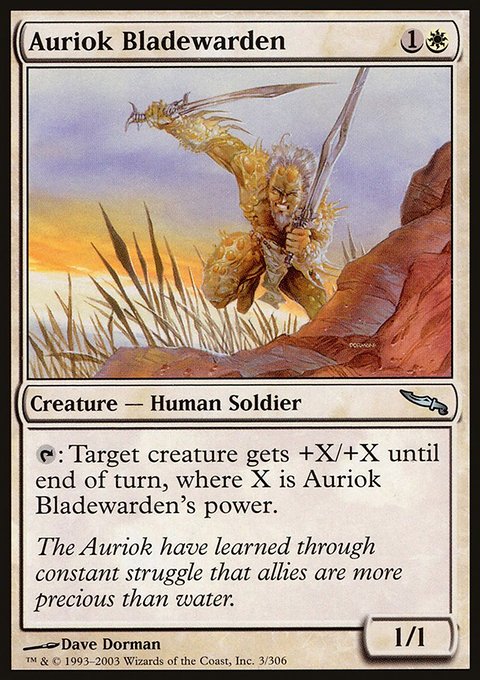Auriok Bladewarden, Mirrodin #3, Magic: The Gathering card