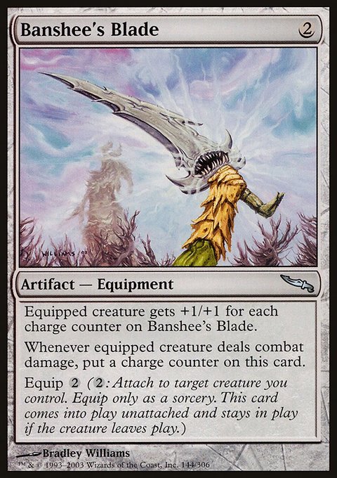 Banshee's Blade, Mirrodin #144, Magic: The Gathering card