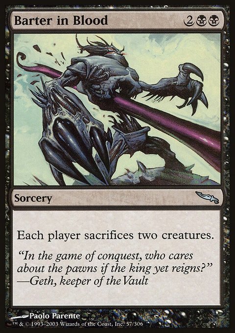 Barter in Blood, Mirrodin #57, Magic: The Gathering card