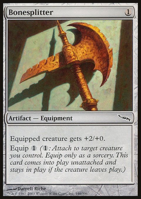 Bonesplitter, Mirrodin #146, Magic: The Gathering card