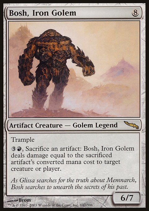 Bosh, Iron Golem, Mirrodin #147, Magic: The Gathering card