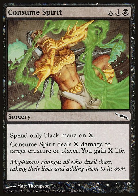 Consume Spirit, Mirrodin #60, Magic: The Gathering card