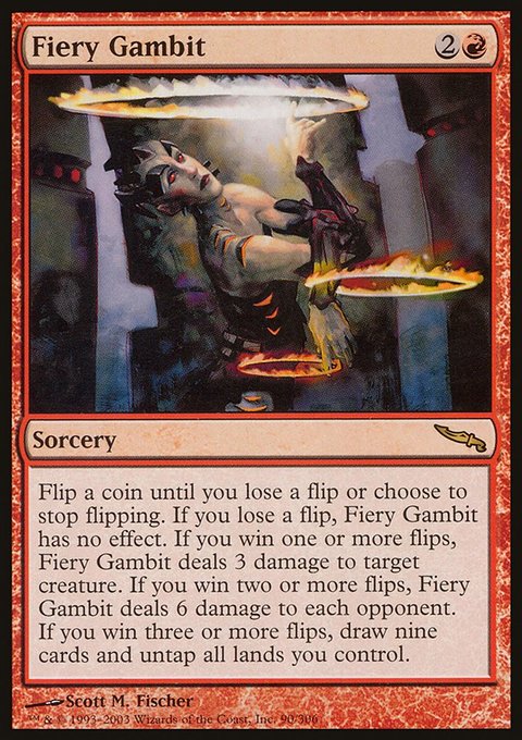 Fiery Gambit, Mirrodin #90, Magic: The Gathering card