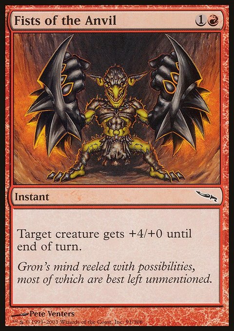 Fists of the Anvil, Mirrodin #91, Magic: The Gathering card