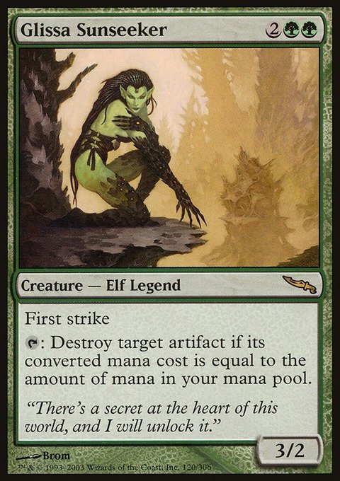 Glissa Sunseeker, Mirrodin #120, Magic: The Gathering card