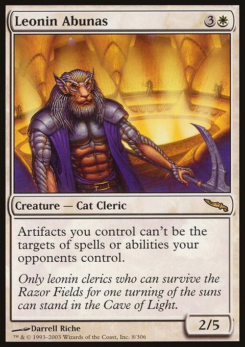 Leonin Abunas, Mirrodin #8, Magic: The Gathering card