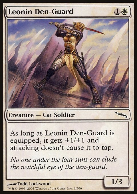 Leonin Den-Guard, Mirrodin #9, Magic: The Gathering card