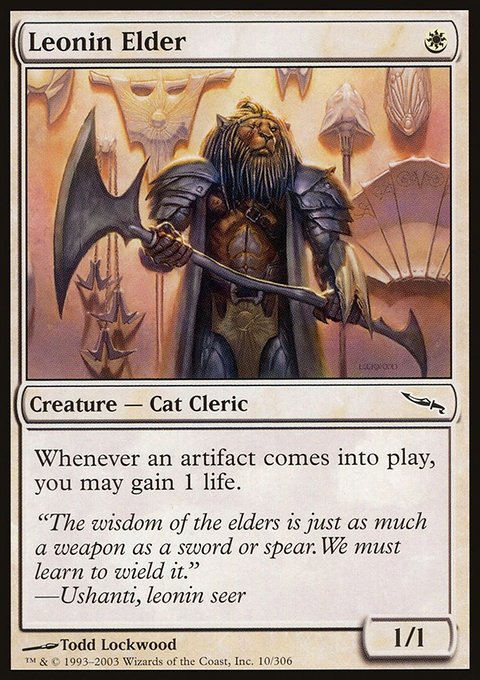Leonin Elder, Mirrodin #10, Magic: The Gathering card