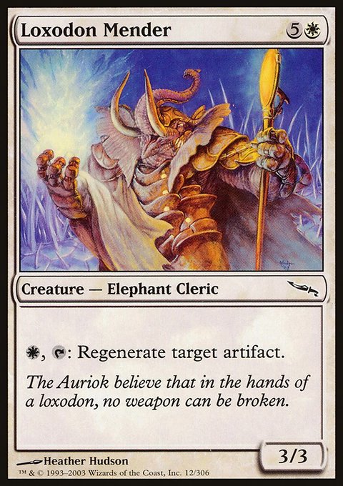 Loxodon Mender, Mirrodin #12, Magic: The Gathering card