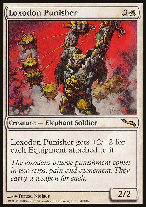 Loxodon Punisher, Mirrodin #14, Magic: The Gathering card