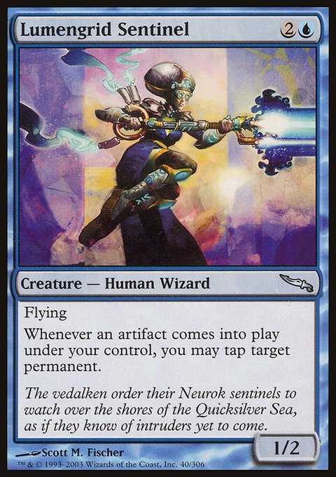 Lumengrid Sentinel, Mirrodin #40, Magic: The Gathering card