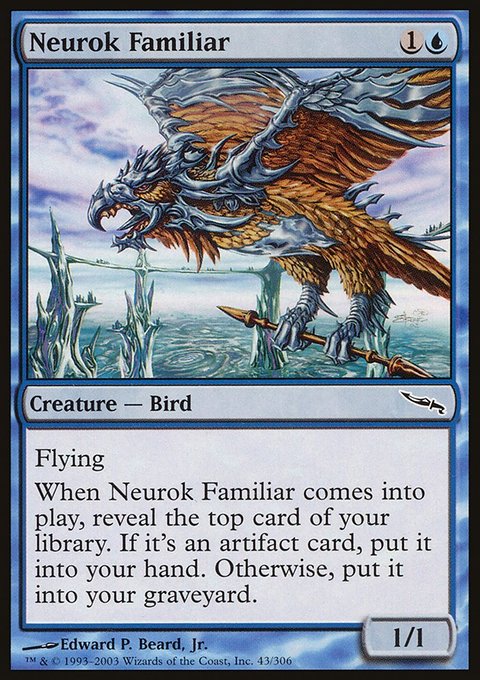 Neurok Familiar, Mirrodin #43, Magic: The Gathering card
