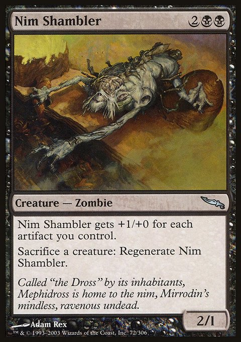 Nim Shambler, Mirrodin #72, Magic: The Gathering card