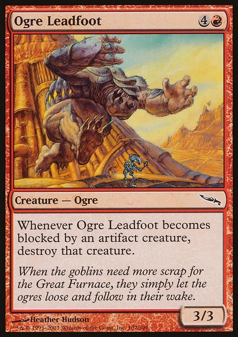 Ogre Leadfoot, Mirrodin #102, Magic: The Gathering card