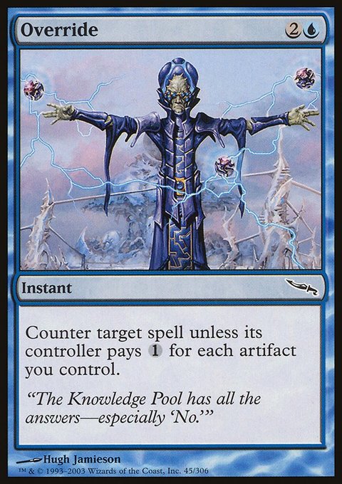 Override, Mirrodin #45, Magic: The Gathering card