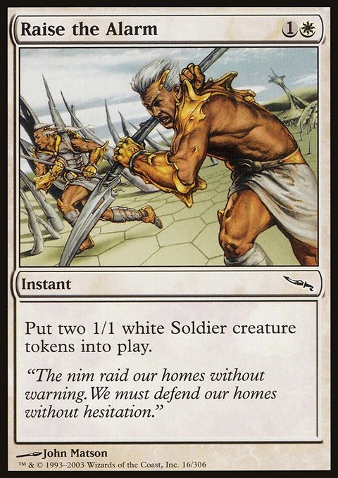 Raise the Alarm, Mirrodin #16, Magic: The Gathering card