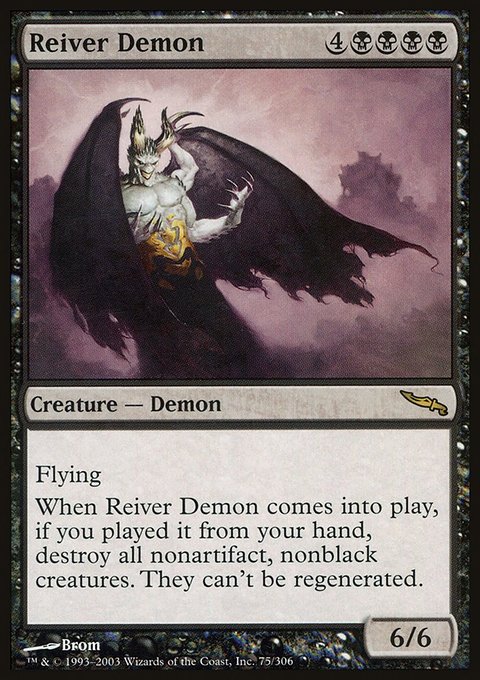 Reiver Demon, Mirrodin #75, Magic: The Gathering card
