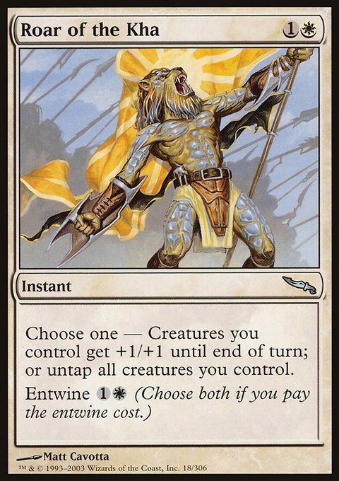 Roar of the Kha, Mirrodin #18, Magic: The Gathering card