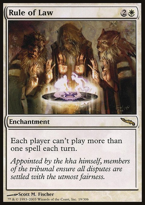 Rule of Law, Mirrodin #19, Magic: The Gathering card