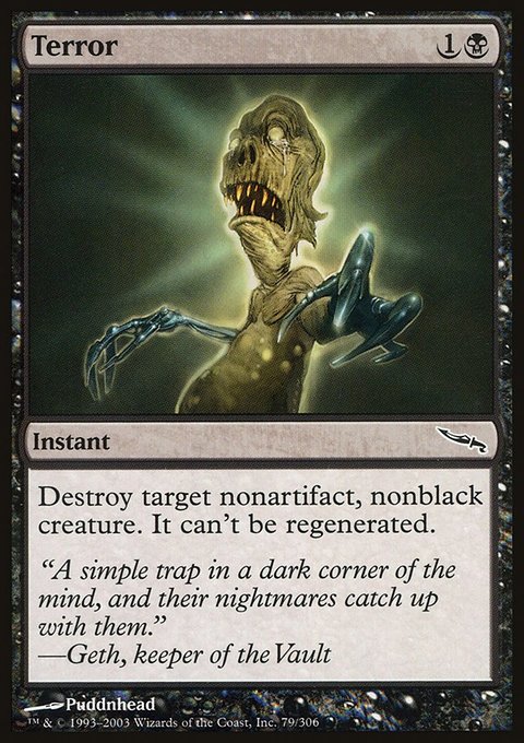 Terror, Mirrodin #79, Magic: The Gathering card