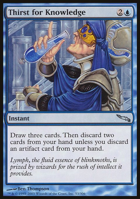 Thirst for Knowledge, Mirrodin #53, Magic: The Gathering card