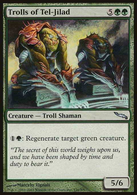 Trolls of Tel-Jilad, Mirrodin #136, Magic: The Gathering card