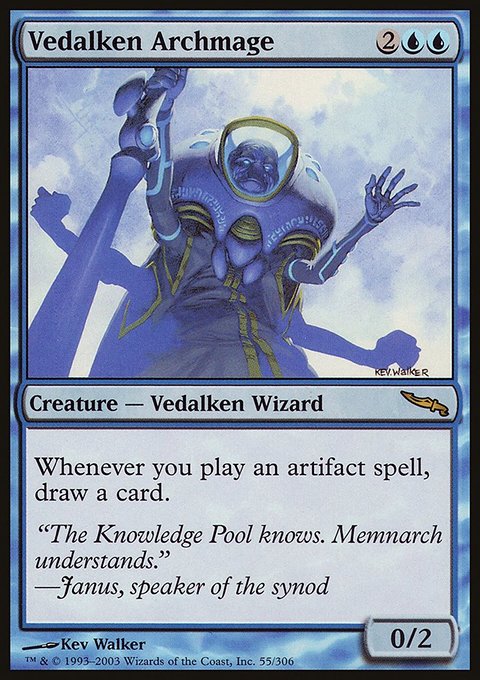Vedalken Archmage, Mirrodin #55, Magic: The Gathering card