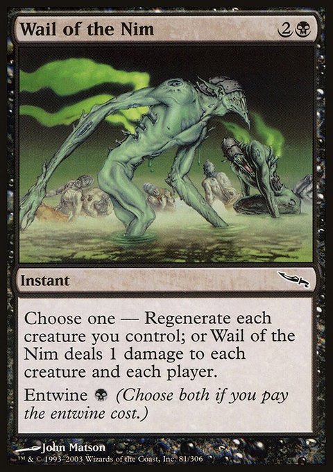 Wail of the Nim, Mirrodin #81, Magic: The Gathering card