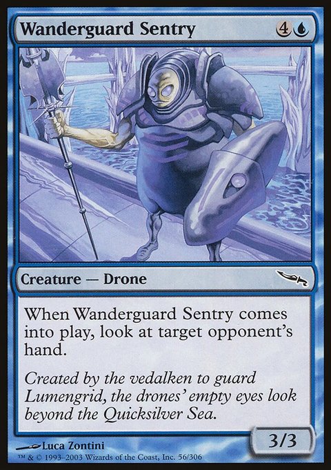 Wanderguard Sentry, Mirrodin #56, Magic: The Gathering card