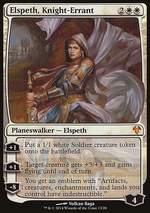 Elspeth, Knight-Errant, Modern Event Deck 2014 #13, Magic: The Gathering card