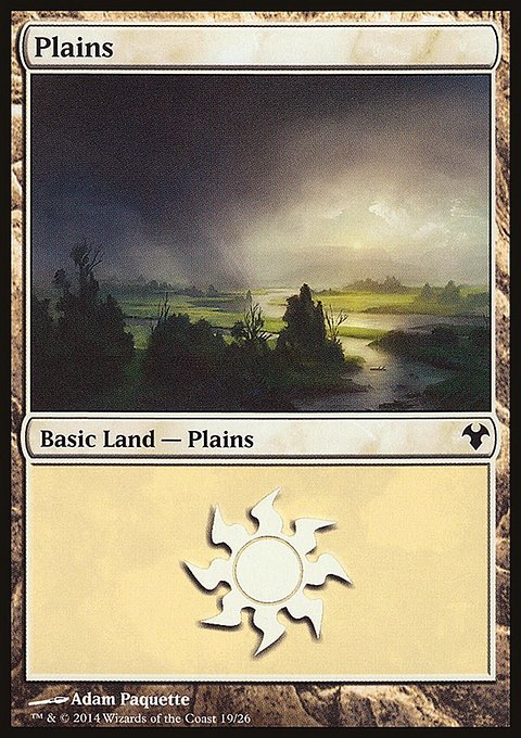 Plains, Modern Event Deck 2014 #19, Magic: The Gathering card
