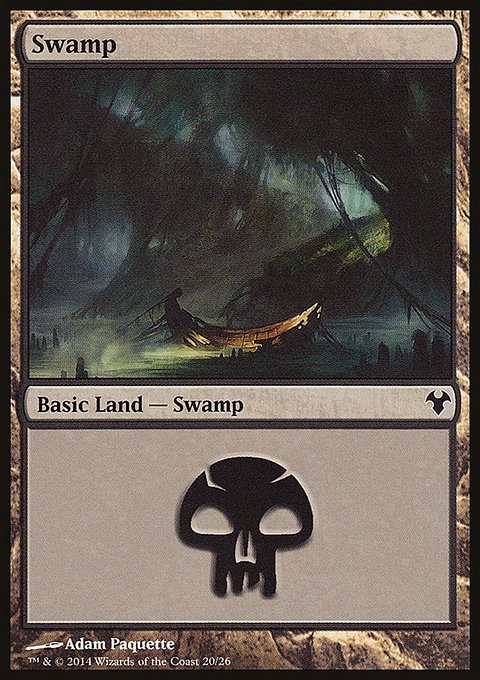 Swamp, Modern Event Deck 2014 #20, Magic: The Gathering card