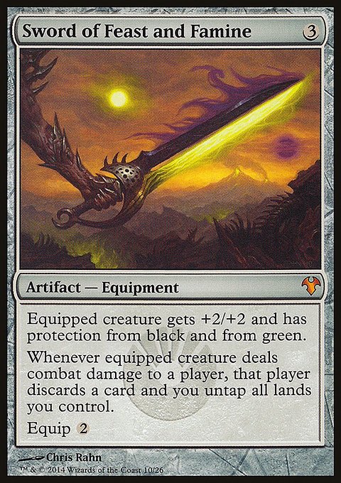 Sword of Feast and Famine, Modern Event Deck 2014 #10, Magic: The Gathering card