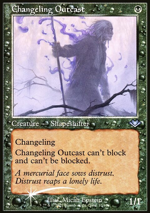 Changeling Outcast, Modern Horizons 1 Timeshifts #12, Magic: The Gathering card