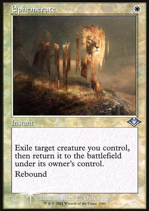 Ephemerate, Modern Horizons 1 Timeshifts #1, Magic: The Gathering card