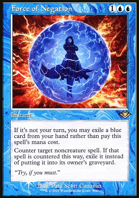 Force of Negation, Modern Horizons 1 Timeshifts #9, Magic: The Gathering card
