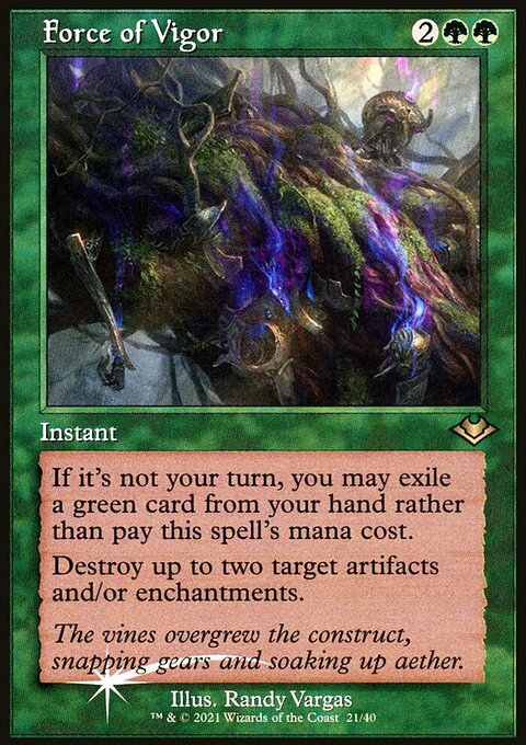 Force of Vigor, Modern Horizons 1 Timeshifts #21, Magic: The Gathering card